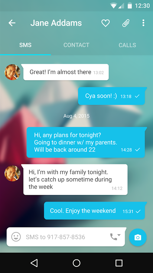    Messages + SMS- screenshot  