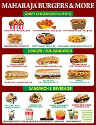 Maharaja Burgers And More menu 1