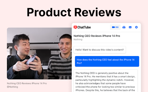ChatTube - Chat with any YouTube video