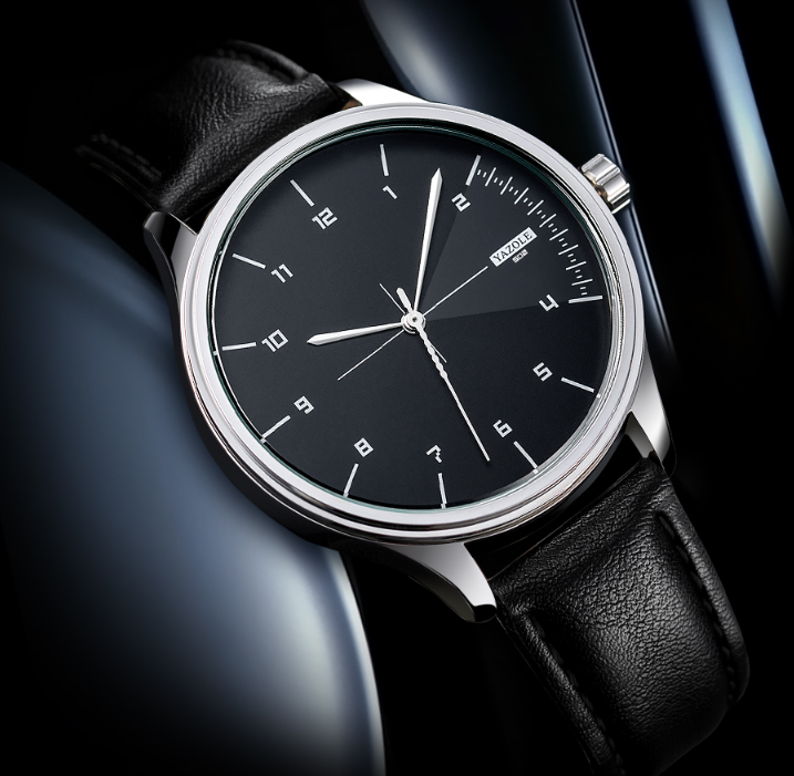 Eenvoudig modieus waterdicht heren quartz horloge. Stijlvol, praktisch en perfect voor dagelijks gebruik.