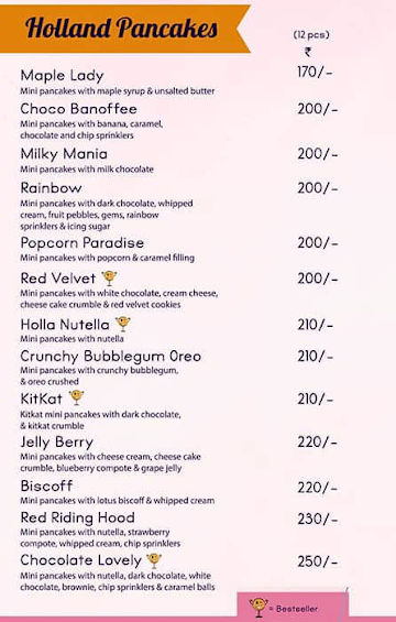 99 Pancakes menu 