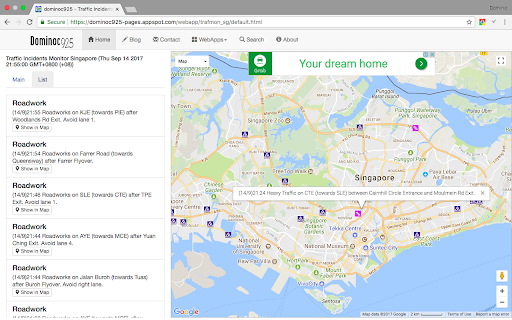 Traffic Incidents Monitor Singapore Preview 2