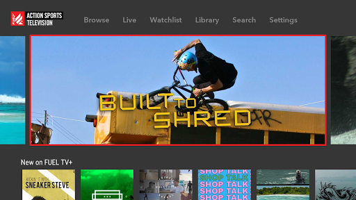 Screenshot FUEL TV+ Surf, Skate, Snow