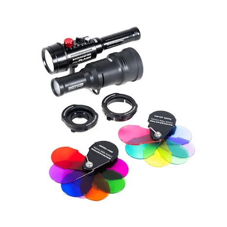 Backscatter Mini Flash 2 & Optical snoot Underwater strobe package 2