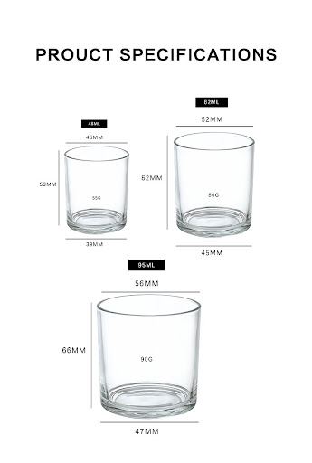 Title 3, Transparent Glass Candle Cup for Household Use ...