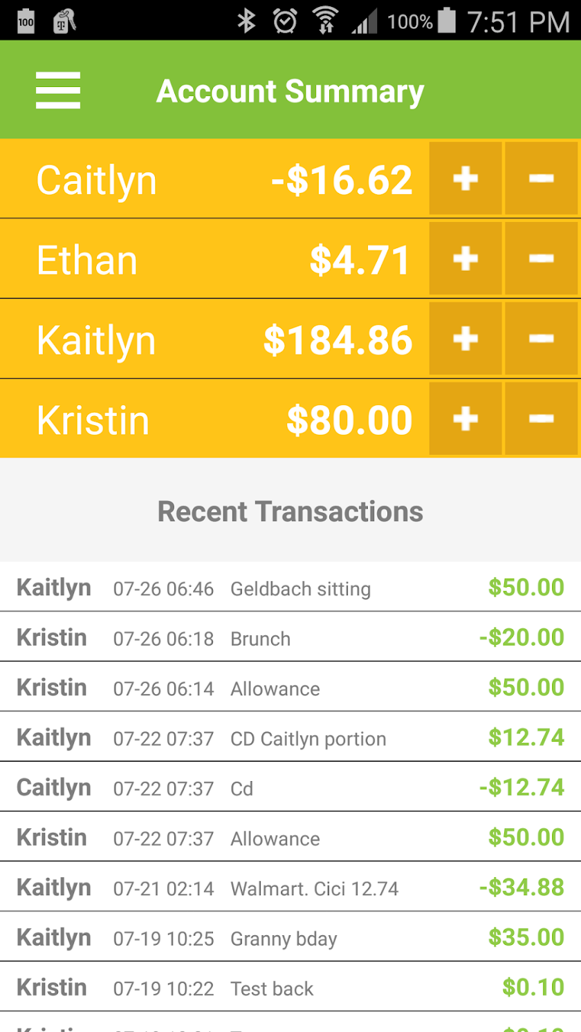 Kid Bank Screen 1