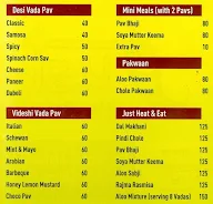 Just Vada Pav menu 1