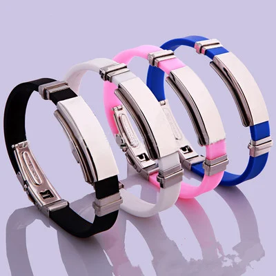 Bracelet en silicone en acier en titane