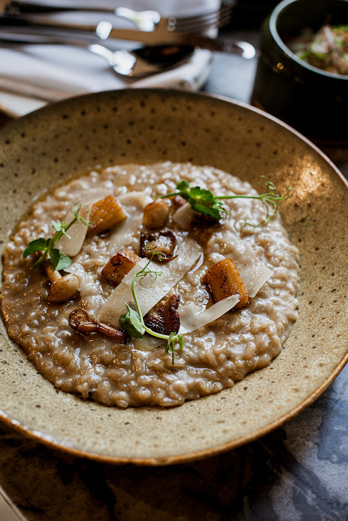 Mushroom risotto.