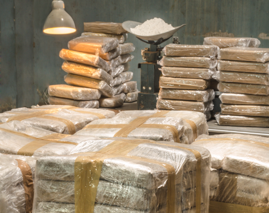 The packages were wrapped in the same material as the 1.04kg of cocaine found on Friday.