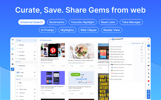 Curateit - Ai Bookmark Manager, Highlighter