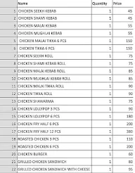 Aafreen's menu 1