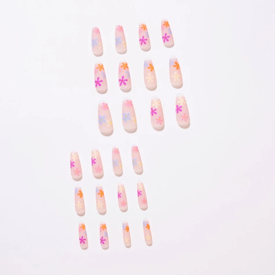 Adesivos de unha Wear Butterfly Ballet 24 peças. Unhas postiças com borboletas, fáceis de usar e ideais para um visual de bailarina.