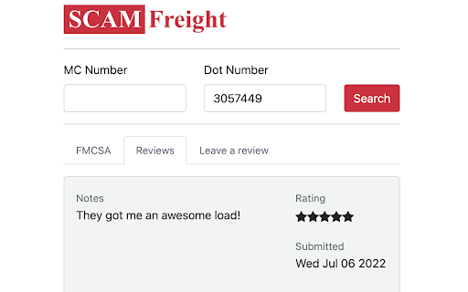 ScamFreight