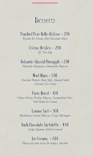 Slink & Bardot menu 4