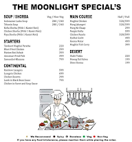 The Moonlight Restaurant menu 4
