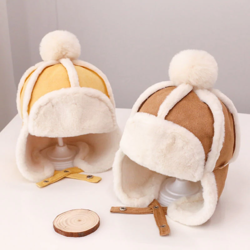 Chapeau polaire à oreillettes mignon pour fille épaisse et chaude