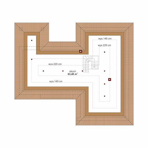 Domena 109 B1 - Rzut strychu