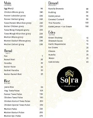 Sofra-A Mughlai Delicacy menu 2