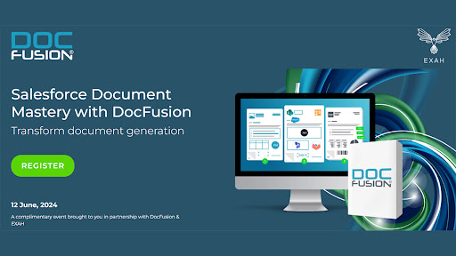 The webinar will showcase how DocFusion's no-code Salesforce integration enables financial services teams to automate a range of processes, from source to signature.