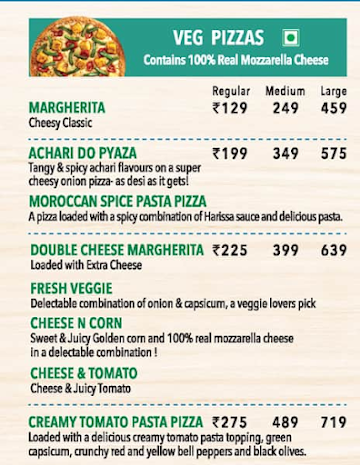 Domino's Pizza menu 