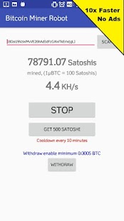 Bitcoin Miner Robot No Ads (10x Faster) 1.4.1 APK + Mod (Hilangkan iklan / Uang yang tidak terbatas / Tanpa iklan) untuk android