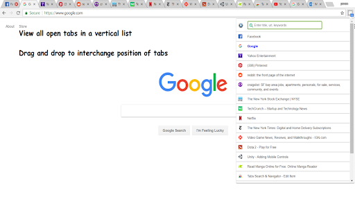 Tabs Search & Navigator