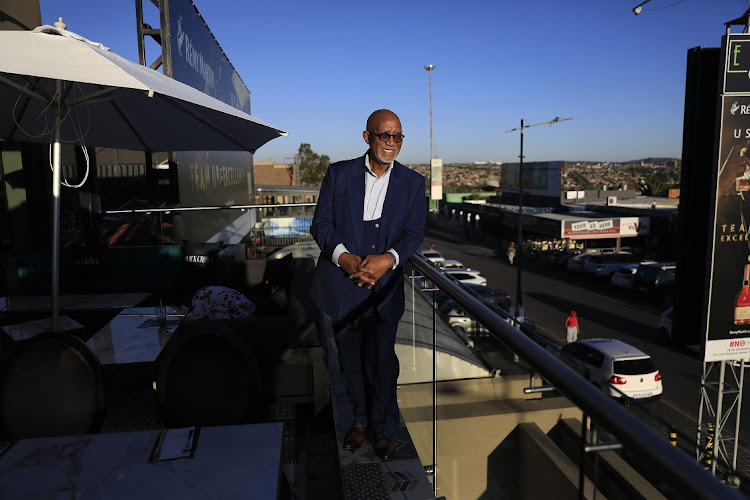 Man of the moment Sipho 'Hotstix' Mabuse at his 70th birthday celebration at 1947 On Vilakazi Street in Soweto on Tuesday.