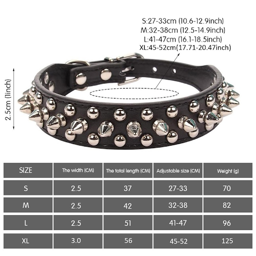 Anti-Bite Spiked Studded Pet Dog Collar PU Leather For Dogs Sport Padded Bulldog Pug Puppy Big Dog Collars Pets Supplies