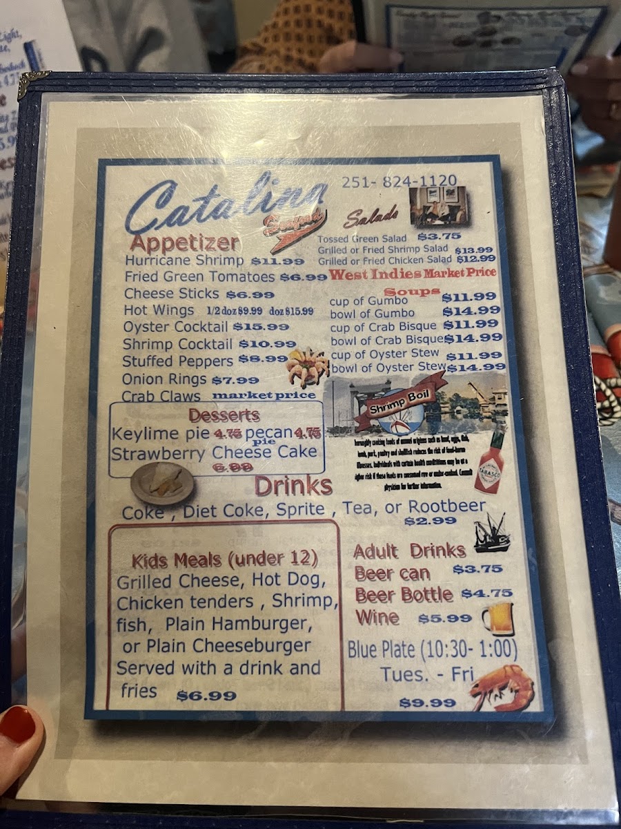 Catalina Restaurant gluten-free menu