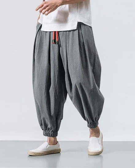 2024 New Oversize Men Loose Harem Pants Autumn Chinese Li... - 2