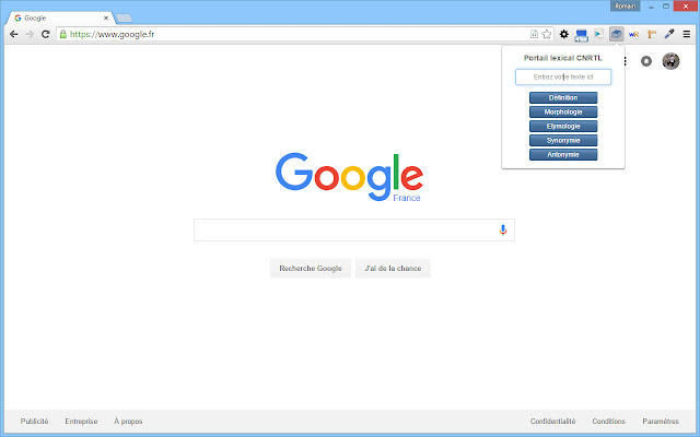 CNRTL pour Chrome