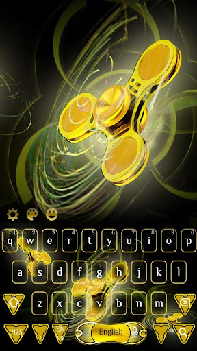 Golden Fidget Spinner Keyboard
