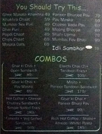 Cafe Elaichi menu 