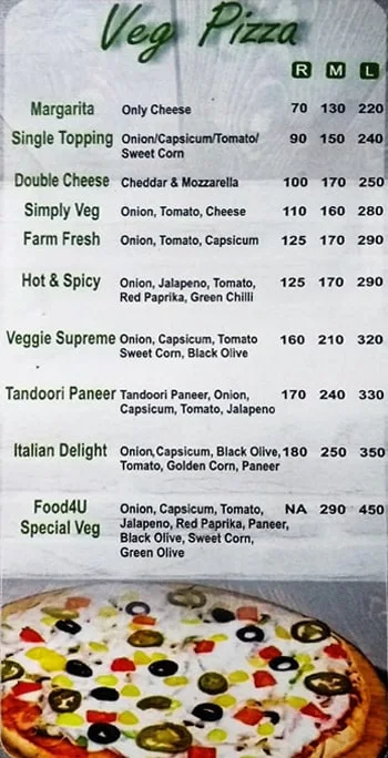 Food4U menu 