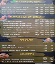 Biriyani Queen menu 1