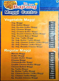 Bajrang Maggi Centre menu 1