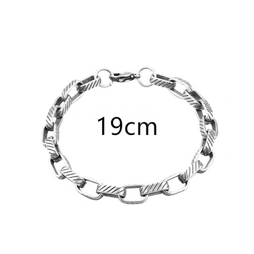 Title 5, Trendy Titanium Steel Bracelet Retro Mens Simp...