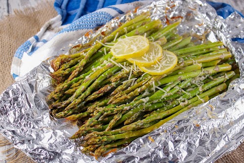 BBQ Asparagus With Parmesan and Lemon Zest