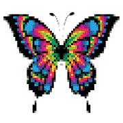 Butterfly Pixel Art - coloring by number  Icon