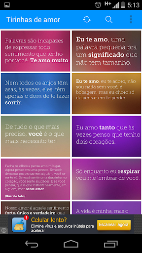 Frases com Tirinhas de Amor