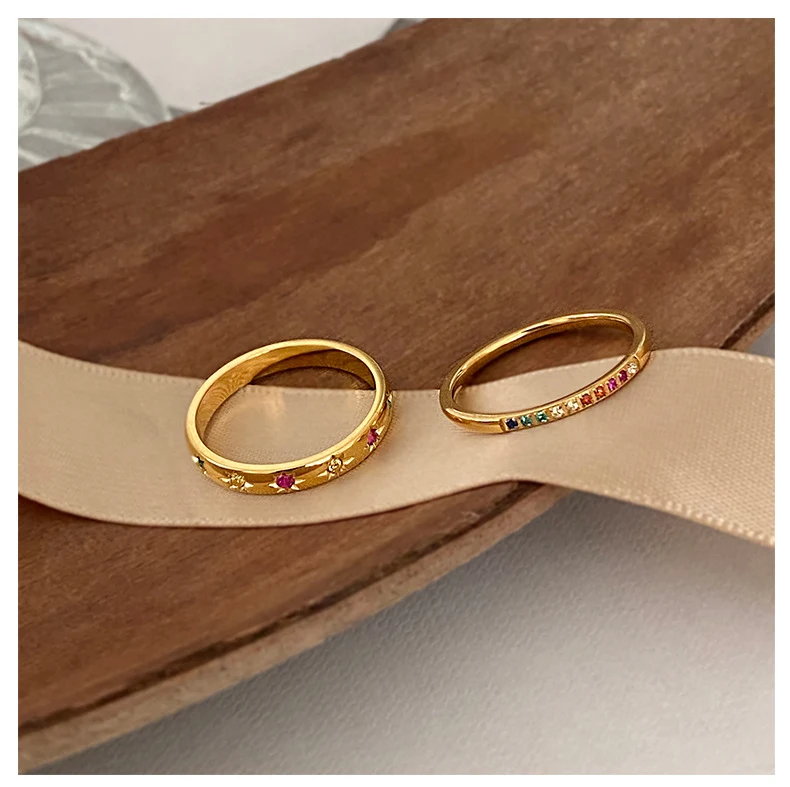 Anel de ouro fino Diamond XINGX para mulheres, beleza e sofisticação. Uma joia delicada e brilhante para realçar sua elegância em qualquer momento.