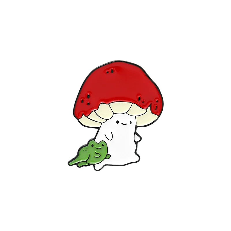 Title 8, Mini Broche Champignon Rouge Alliage Peinture G...