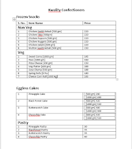 Kwality Confectioners menu 1