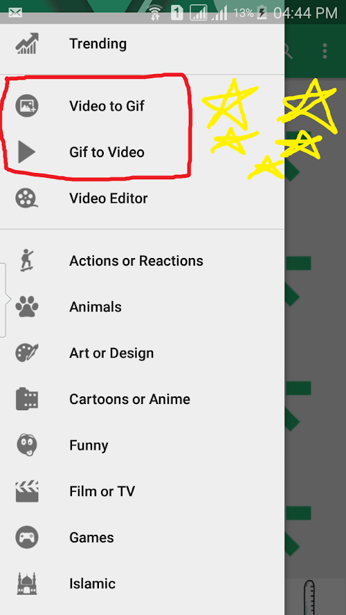 Android application GIF for Sharing PRO screenshort