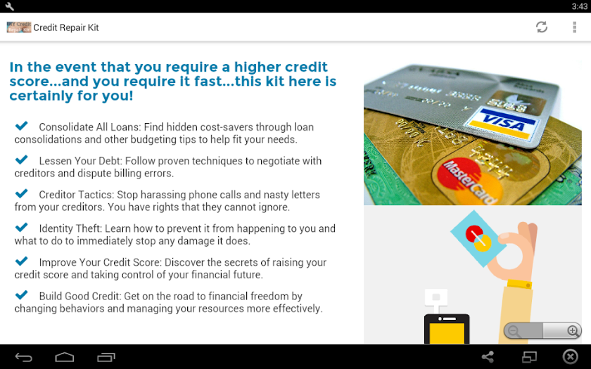 Credit Repair Kit Screen 2