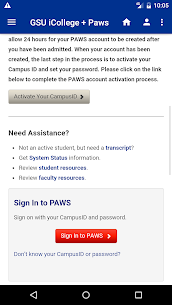 GSU Paws iCollege Apk app for Android. 4