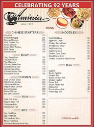 Aminia menu 1
