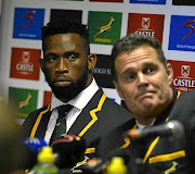 Springbok captain Siya Kolisi and his coach Rassie Erasmus. File photo.