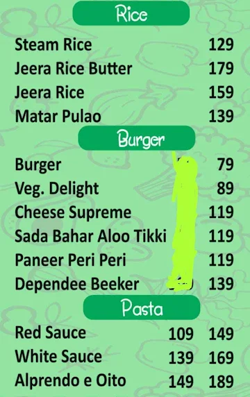 Pendu Boys menu 